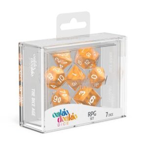 Dice RPG 7 Piece Set - Oakie Doakie Marble Orange