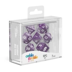 Dice RPG 7 Piece Set - Oakie Doakie Marble Purple