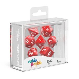 Dice RPG 7 Piece Set - Oakie Doakie Solid Red