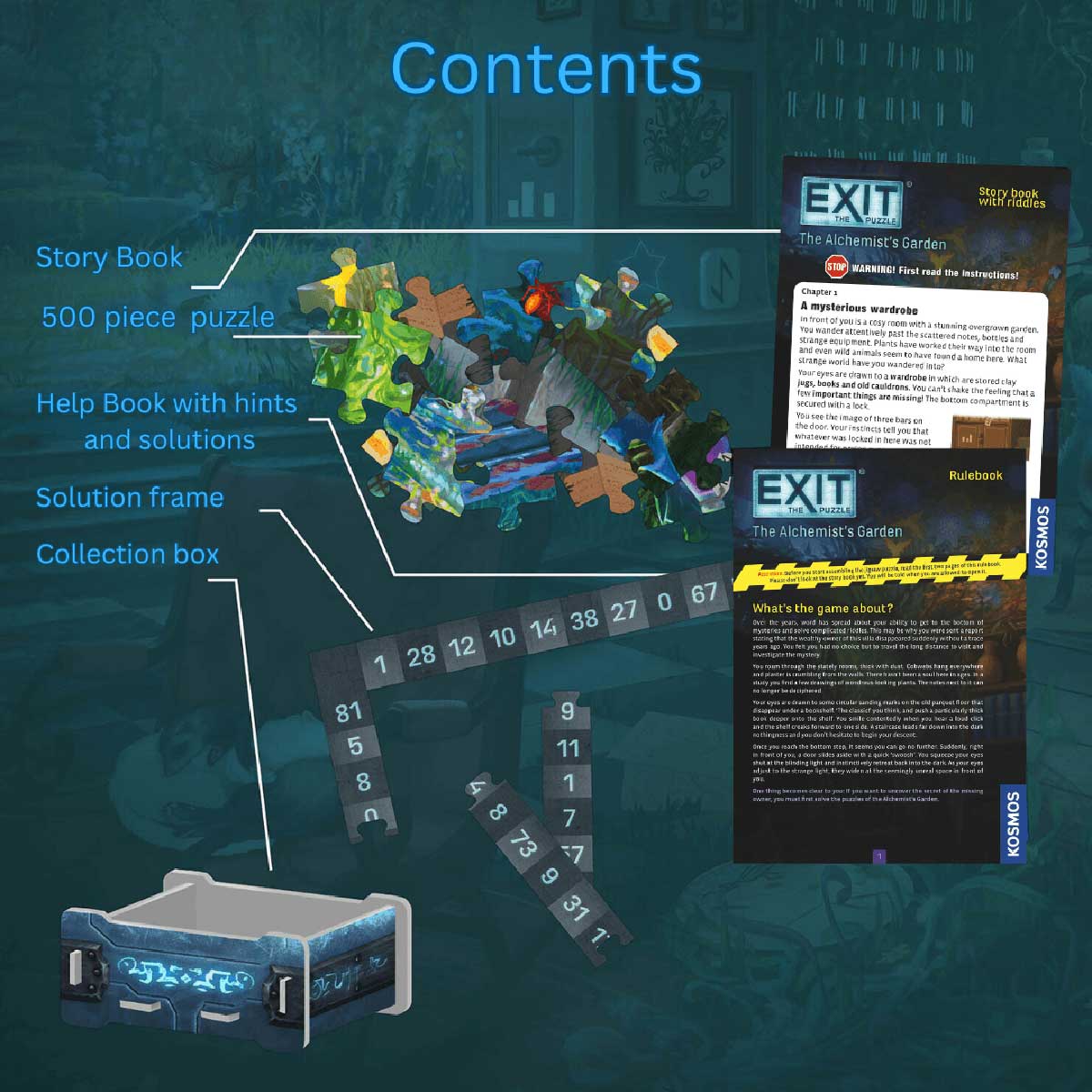 EXIT 500pc Jigsaw Puzzle & Game - The Alchemists Garden - Image 5