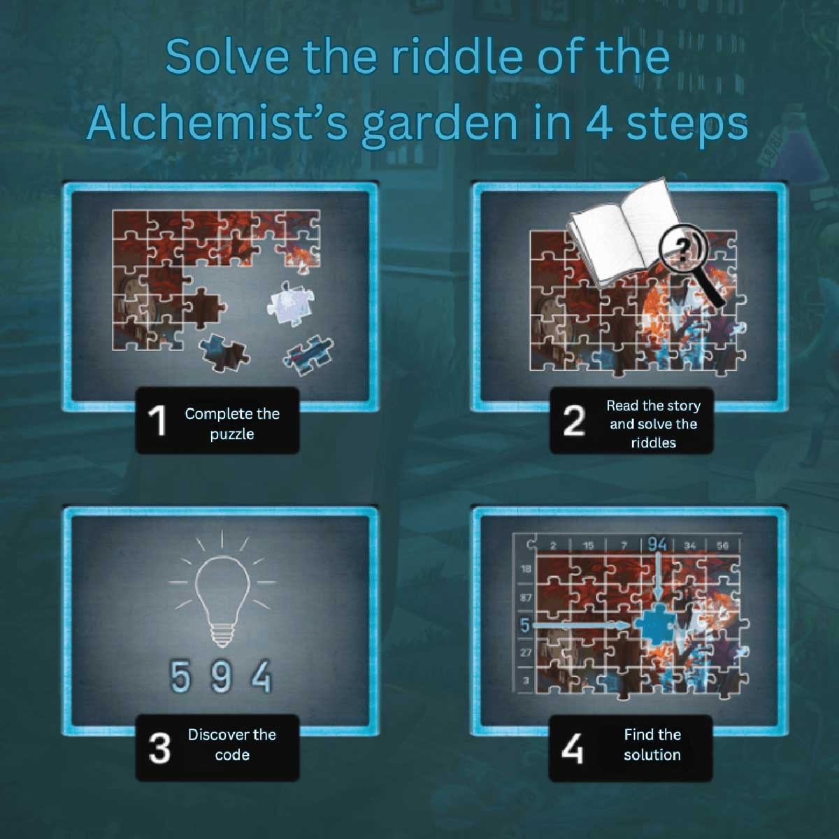 EXIT 500pc Jigsaw Puzzle & Game - The Alchemists Garden - Image 4