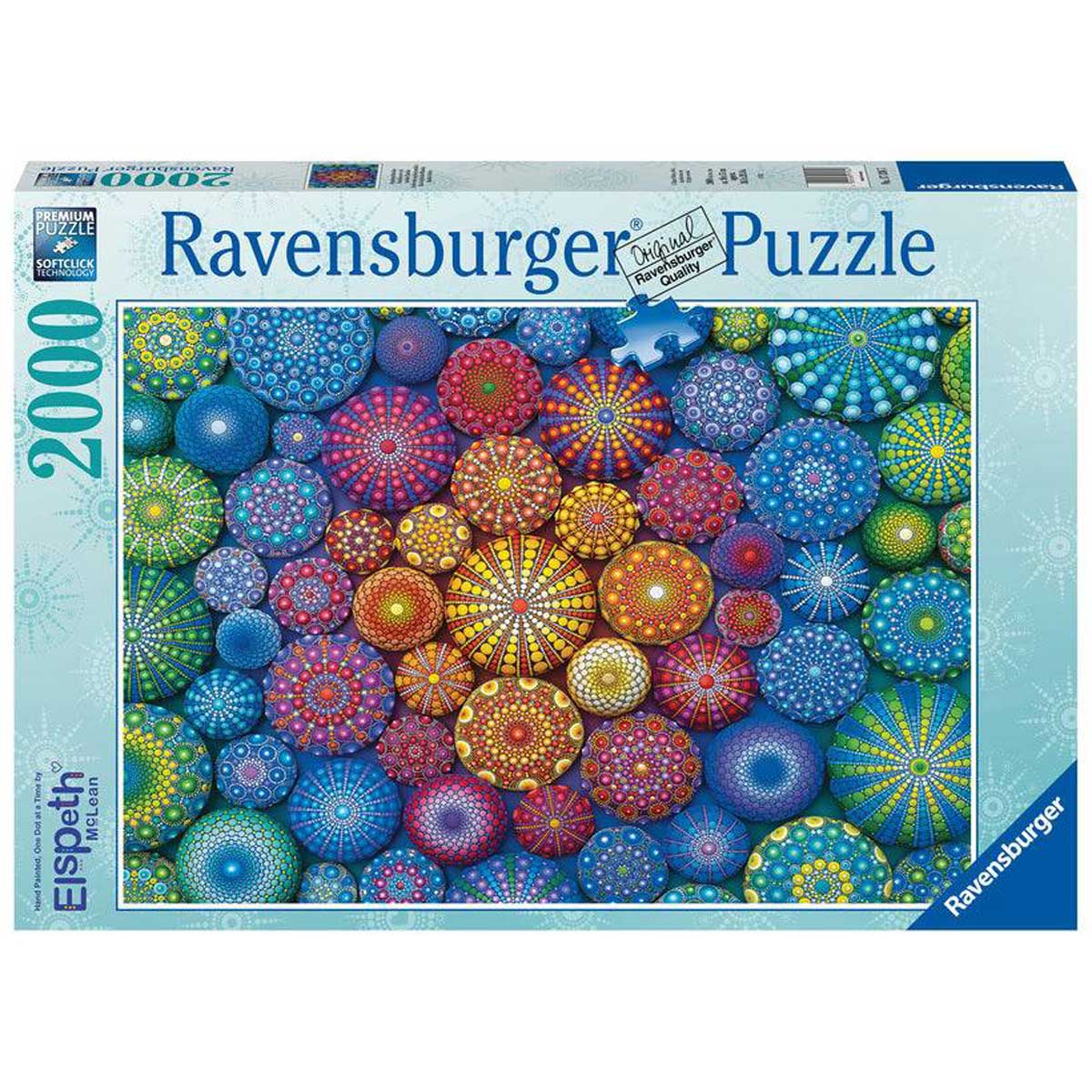 Ravensburger Puzzle Radiating Rainbow Mandalas 2000 piece