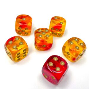 Dice D6 16mm Translucent Yellow/Gold (Single Die)