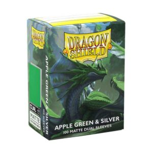 Dragon Shield Sleeves - Matte Dual Apple Green & Silver