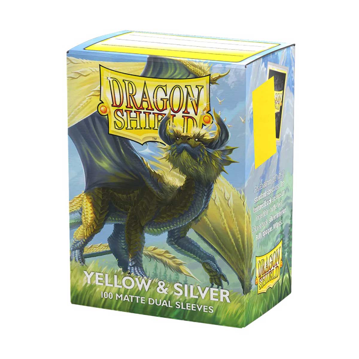 Dragon Shield Sleeves - Matte Dual Yellow & Silver