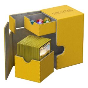 Ultimate Guard Flip'n'Tray Deck Case 100+ Standard Size XenoSkin - Amber
